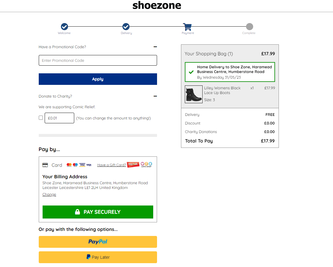 Shoe zone 2025 discount code